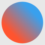 Orange Blue Gradient Circle