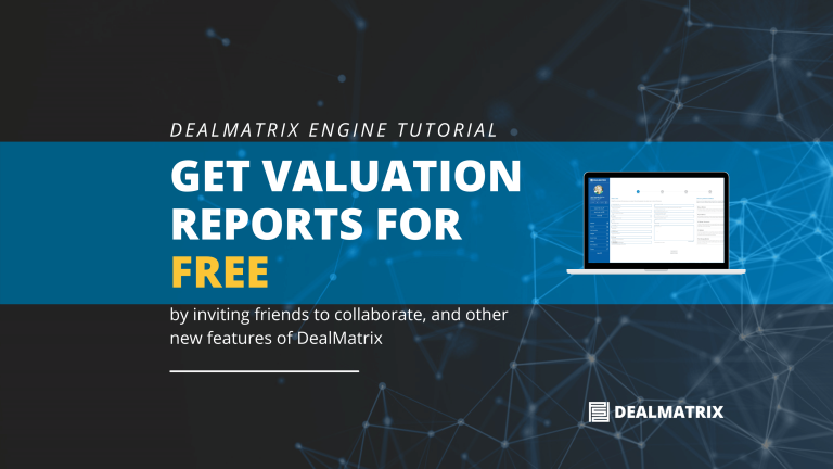 DealMatrix Get Valuation Reports for free blog banner